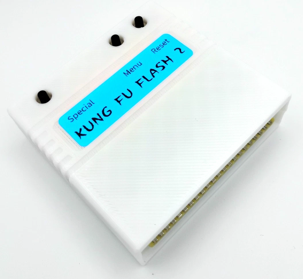 Kung Fu Flash 2 Cartridge for Commodore 64/128 - White Case image 1